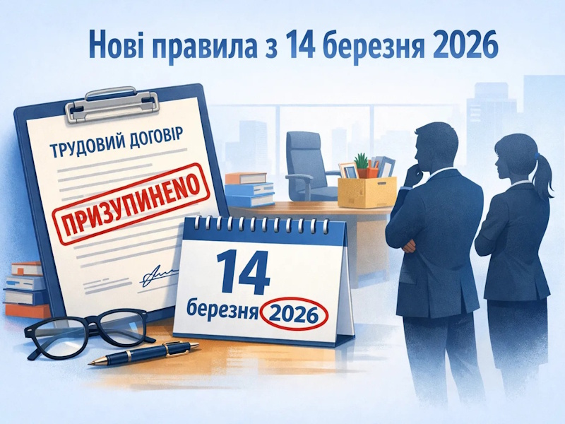 З 14 березня 2026 року запроваджуються нові правила призупинення трудових договорів