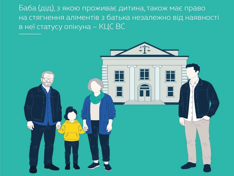 Баба або дід можуть стягувати аліменти без статусу опікуна: правова позиція Верховного Суду