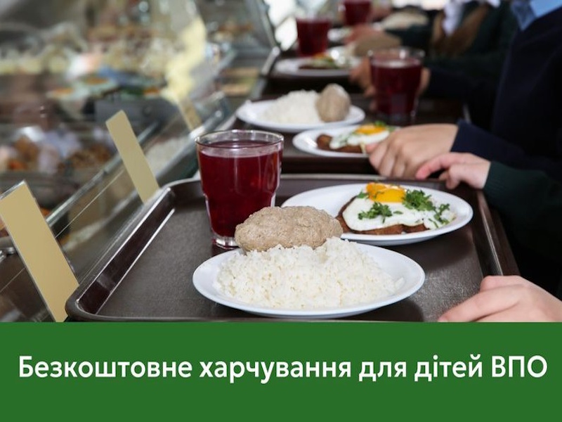 Безоплатне харчування для дітей-ВПО: як оформити пільгу