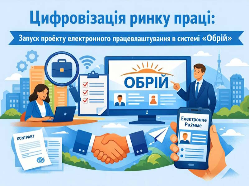 Цифровізація ринку праці: Уряд запустив експериментальний проект із електронного працевлаштування в системі «Обрій»