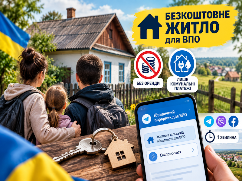 ВПО можуть перевірити можливість отримання житла в селі за допомогою чат-боту