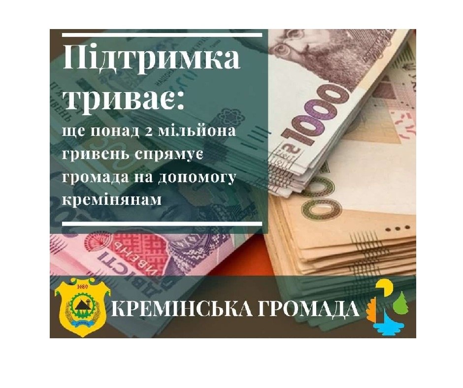 Кремінська громада виділила понад 2,3 млн грн на соціальну допомогу мешканцям