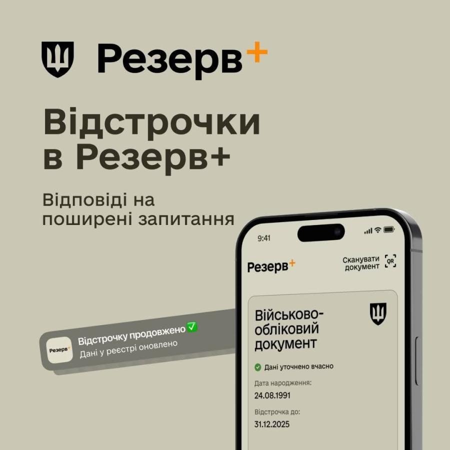 Відстрочки в Резерв+: у яких випадках відстрочка продовжується автоматично?