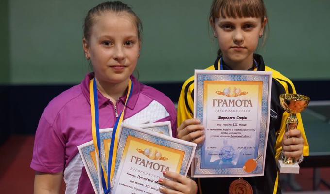 Юні тенісистки Луганщини – на п’єдесталі всеукраїнських змагань 