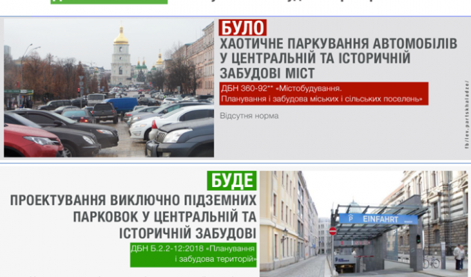 У центральній та історичній забудові міст проектуватимуться лише підземні автостоянки
