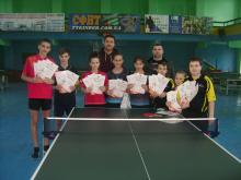 Визначилися переможці першості Луганської області з настільного тенісу