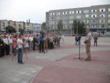 У Сєвєродонецьку на площі Перемоги пройшли урочистості до 70-ї річниці завершення Другої світової війни та 72-ї річниці визволення Луганської області від фашистських загарбників