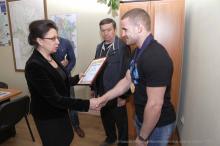 Єлизавета Пушко-Цибуляк привітала луганчанина, який став чемпіоном Європи з важкої атлетики