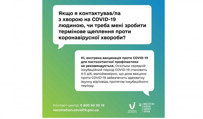 Відповіді на найпоширеніші питання про вакцинацію проти COVID-19