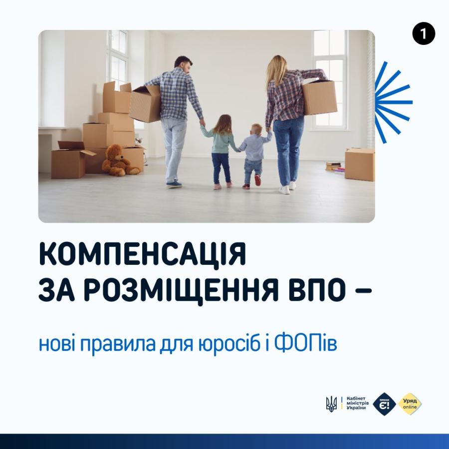 Уряд затвердив порядок компенсації за житлово-комунальні послуги та енергоносії, спожиті під час безоплатного розміщення ВПО