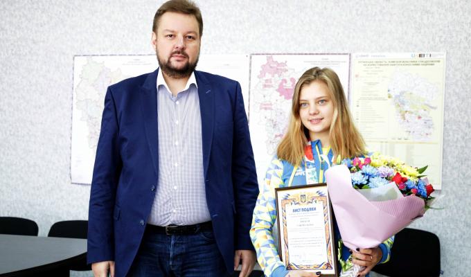 В облдержадміністрації відзначили призерку Юнацьких Олімпійських ігор