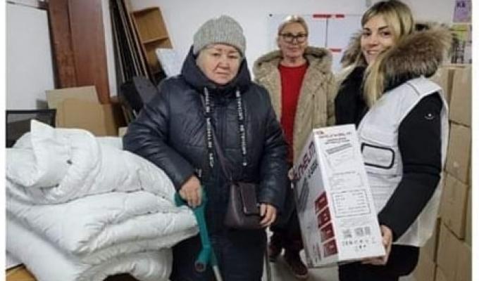 200 ковдр й 100 обігрівачів надійшло до гуманітарного штабу в Обухові