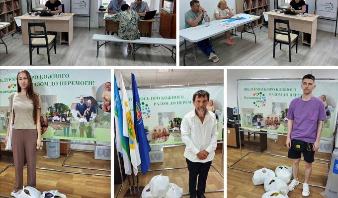 На Рівненщині жителі Луганщини отримують матраци, постільну білизну, посуд, набори гігієни