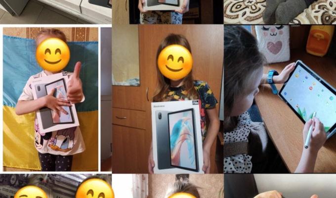 Для першокласників зі Щастинської громади придбали 10 планшетів