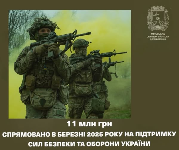 Артем Лисогор: підтримуємо Сили оборони разом – 11 мільйонів гривень Міловська громада спрямувала трьом підрозділам