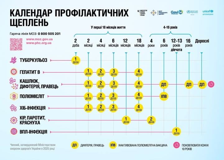 Щеплення проти ВПЛ, зміна вакцинації за віком та комбіновані вакцини: вже за місяць Календар профілактичних щеплень в Україні зміниться