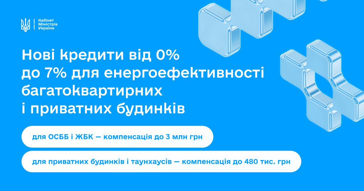 Уряд розширює програми підтримки енергетичної автономності для багатоквартирних будинків і приватних домівок