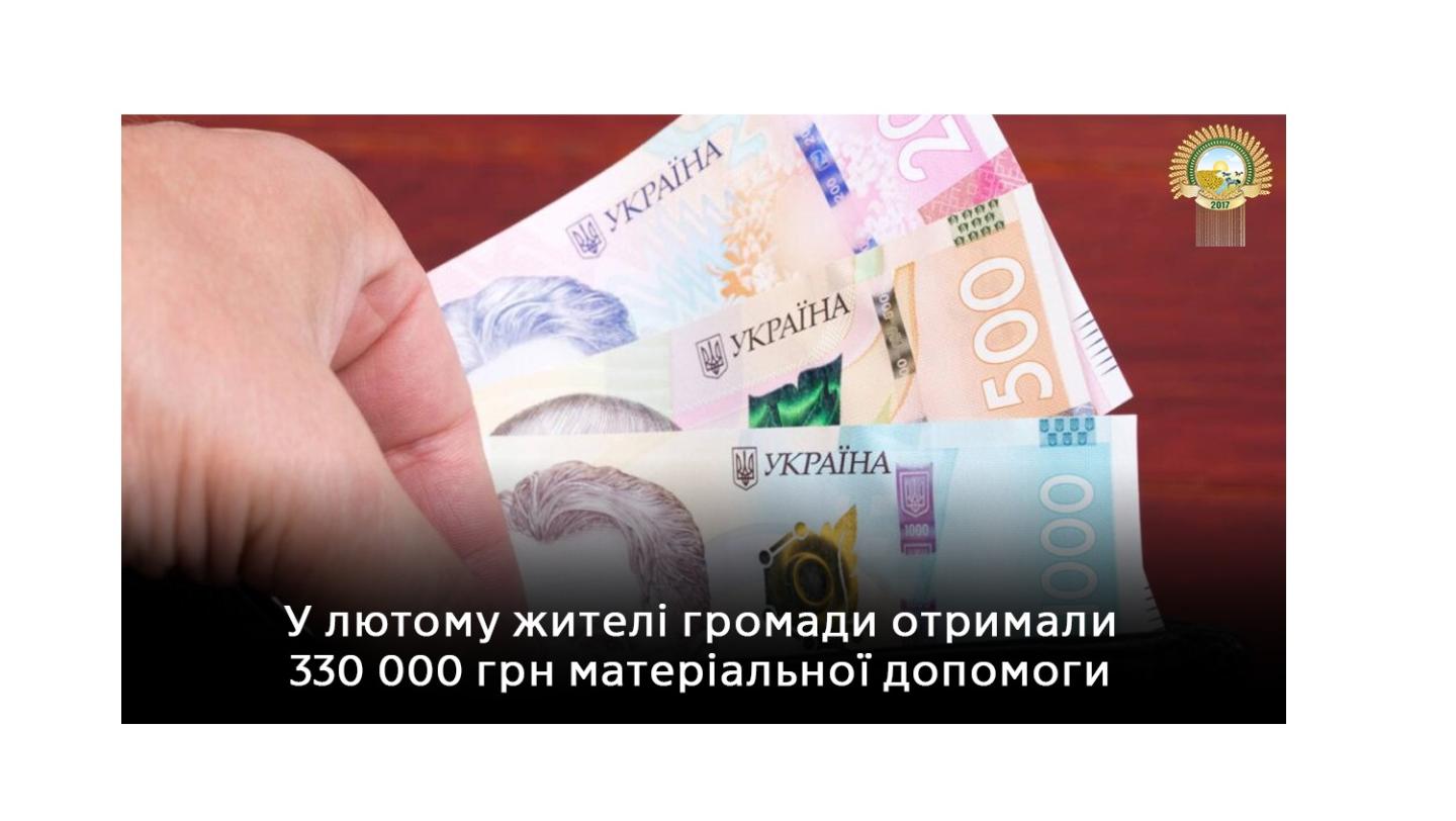 У лютому жителі Біловодської громади отримали 330 000 грн матеріальної допомоги