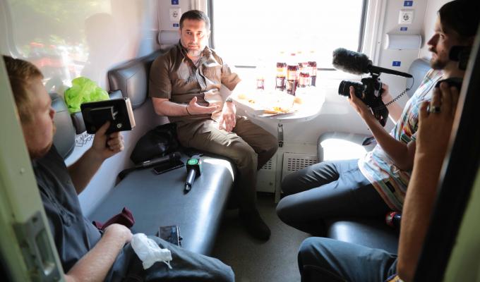 Сергій Гайдай провів «прес-конференцію на колесах» 