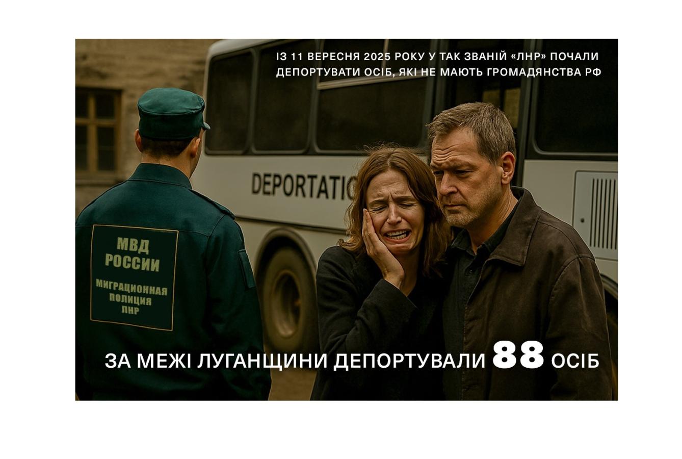 За місяць із «лнр» депортували 88 осіб без паспорта рф