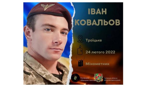 Іван Ковальов із Троїцького загинув 24 лютого 2022 року