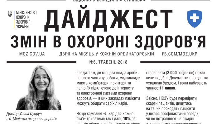 Дайджест змін в охороні здоров'я №6