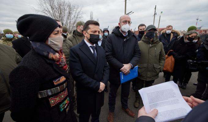 Володимир Зеленський і Шарль Мішель зустрілися з представниками міжнародних гуманітарних місій на Донбасі