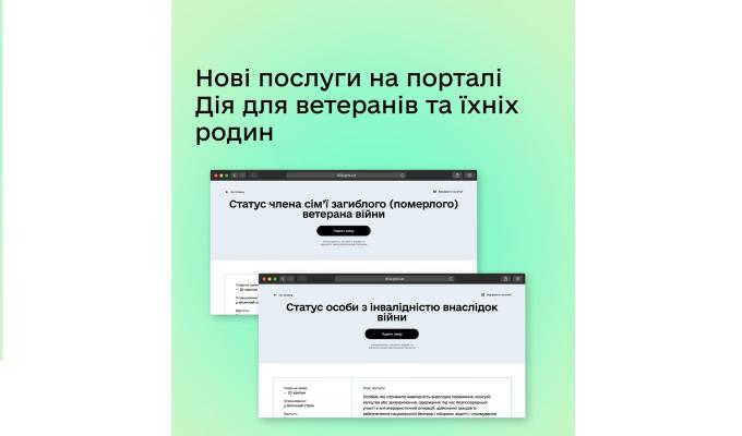 Отримуйте статус людини з інвалідністю внаслідок війни та родича полеглого захисника чи захисниці на порталі Дія