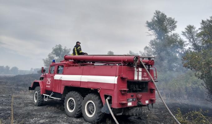 Ліквідовано пожежу в екосистемах поблизу Трьохізбенки