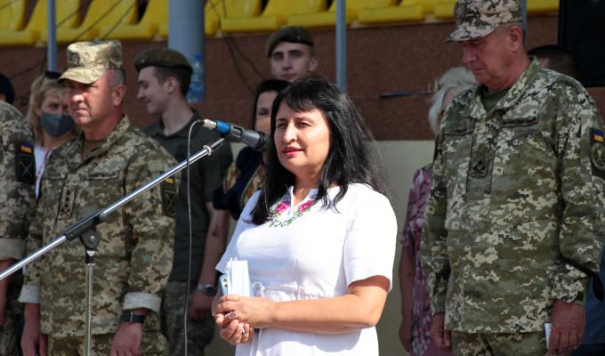 Катерина Безгинська привітала першокурсників Кадетського корпусу імені героїв Молодої гвардії