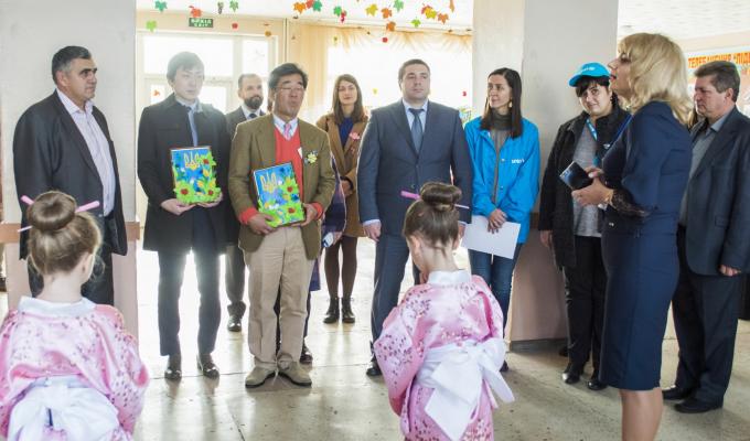 Делегація Посольства Японії в Україні відвідала програмні об’єкти ЮНІСЕФ та ПРООН на Луганщині