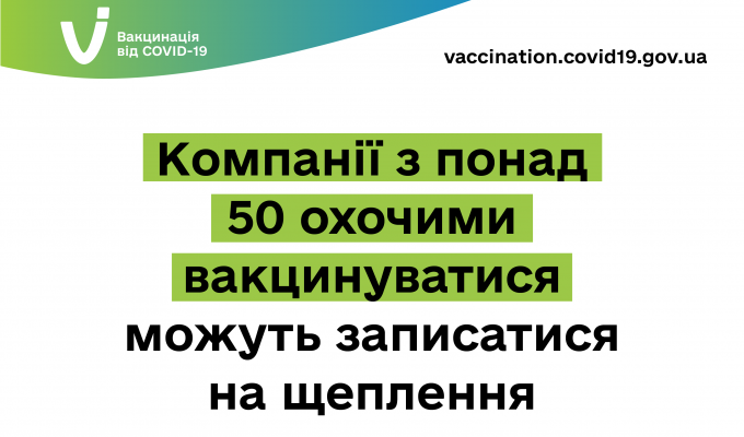 Компанії з понад 50 охочими вакцинуватися можуть записатися на щеплення – Віктор Ляшко 