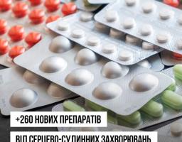 Держава розширила програму «Доступні ліки» на 260 препаратів для лікування серцево-судинних захворювань 