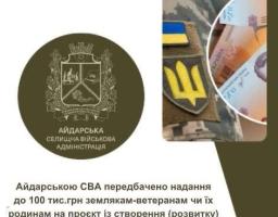 Айдарська громада відшкодовує витрати на переїзд та надає гранти на бізнес для ВПО