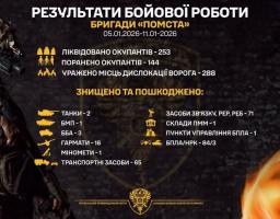 Три броньовані автомобілі та два танки росіян знищили бійці бригади «Помста»