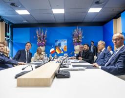 Володимир Зеленський провів зустріч із лідерами Німеччини, Франції, Великої Британії, Італії, Польщі та Генсеком НАТО