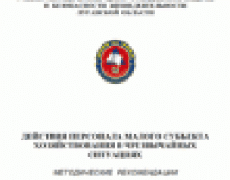 ДЕЙСТВИЯ ПЕРСОНАЛА МАЛОГО СУБЪЕКТА ХОЗЯЙСТВОВАНИЯ В ЧРЕЗВЫЧАЙНЫХ СИТУАЦИЯХ