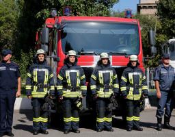 Підрозділам ДСНС Луганської області передали 2 нові пожежні машини