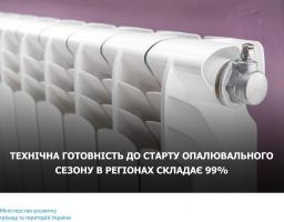 Олексій Чернишов: Технічна готовність до старту опалювального сезону в регіонах складає 99%