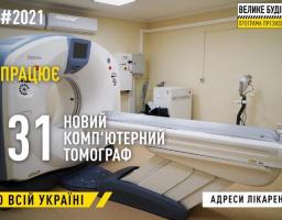 Велике будівництво: в Україні працює 131 новий комп’ютерний томограф (Адреси лікарень)