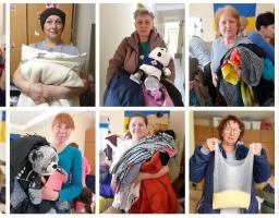 ВПО з Луганщини, які мешкають в столичному шелтері, отримали одяг та ковдри від благодійників