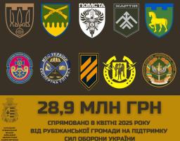 Ще майже 29 мільйонів гривень спрямовані Силам оборони Рубіжанською громадою