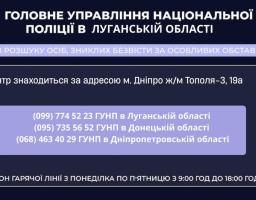 Поліцейські Луганщини продовжують  роботу в Спеціалізованому центрі з розшуку осіб, зниклих безвісти за особливих обставин