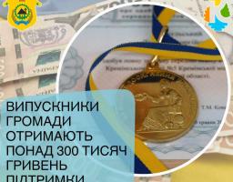 Випускники з Кремінської громади отримають понад 300 тисяч гривень підтримки
