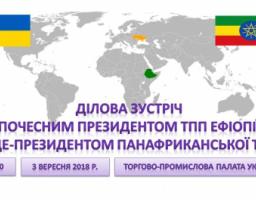 ДІЛОВА ЗУСТРІЧ З ПОЧЕСНИМ ПРЕЗИДЕНТОМ ТПП ЕФІОПІЇ – ВІЦЕ-ПРЕЗИДЕНТОМ ПАНАФРИКАНСЬКОЇ ТПП