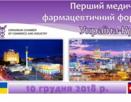 ПЕРШИЙ МЕДИЧНО-ФАРМАЦЕВТИЧНИЙ ФОРУМ УКРАЇНА-КУБА