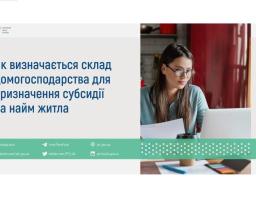 Як визначається склад домогосподарства для призначення субсидії на найм житла
