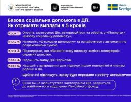 У застосунку Дія доступна Базова соціальна допомога — це державна послуга, яка об’єднує кілька виплат в одну