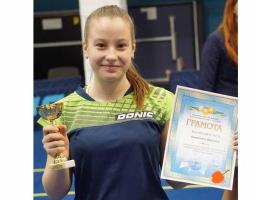 Наша спортсменка з настільного тенісу увійшла в ТОП-12 найсильніших юніорок України до 18 років