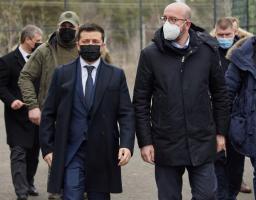 Президент: Присутність на лінії розмежування лідера ЄС демонструє, що Україна не залишається наодинці у прагненні до миру